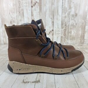 Chaco Borealis Luvseat Waterproof Brown Leather Boots Womens 9.5 JCH107464
